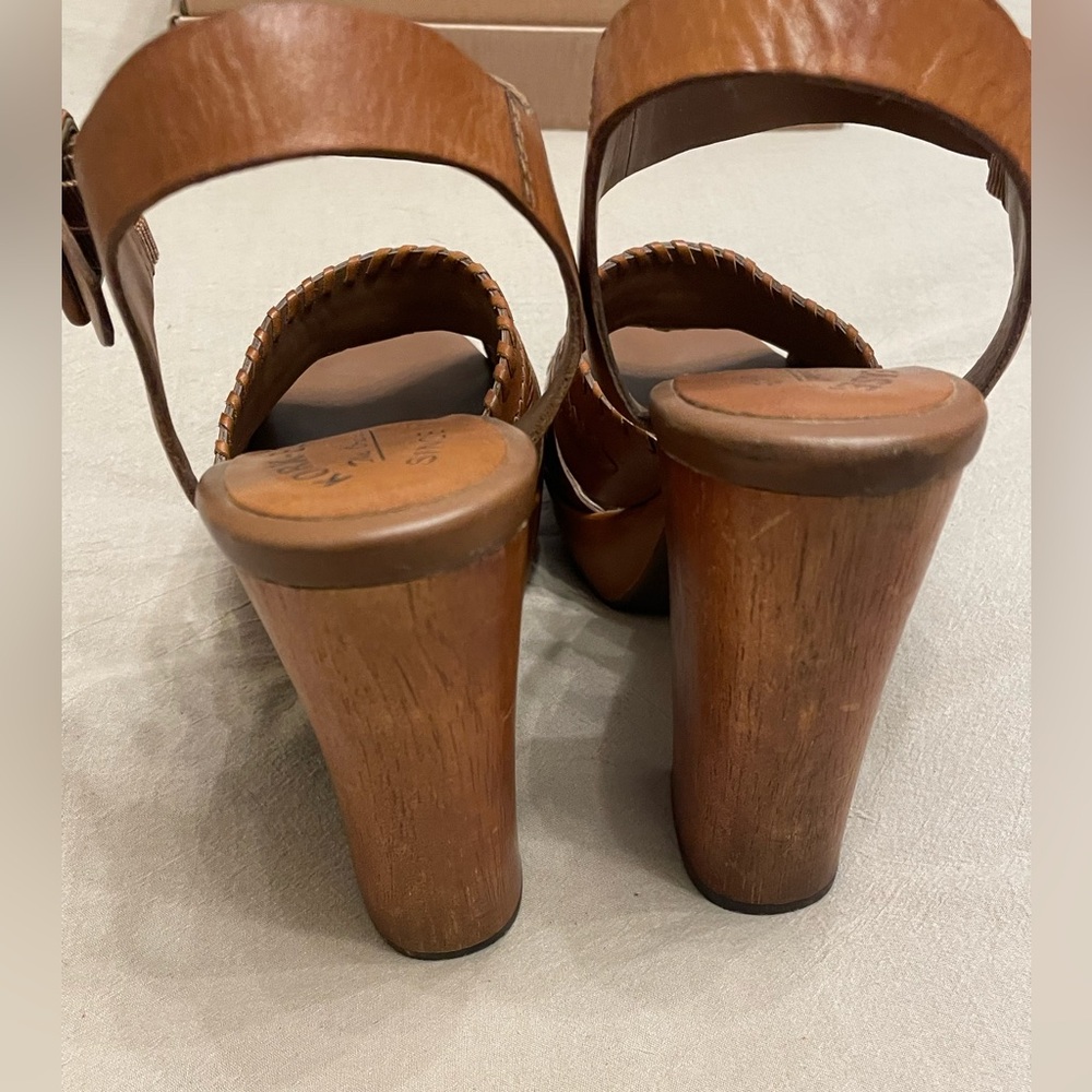 Kork-Ease Payton High Heel Platform Sandals Leather Cushioned Sole Size 10 EUC - Picture 5 of 9